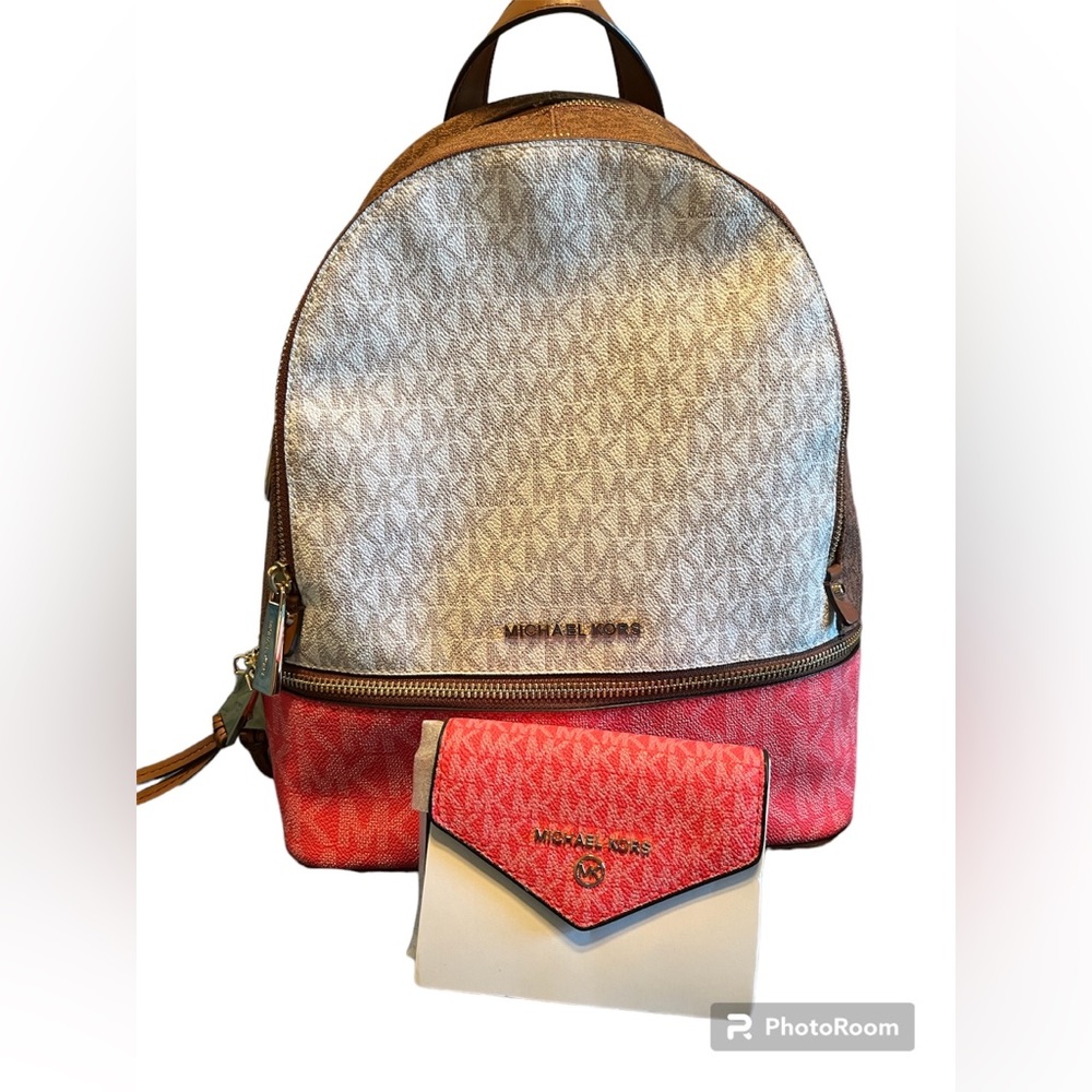 Michael Kors Rhea Backpack with Wallet - Picture 1 of 13